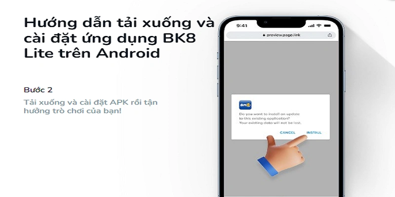 Quét QR tải BK8 app cho Android